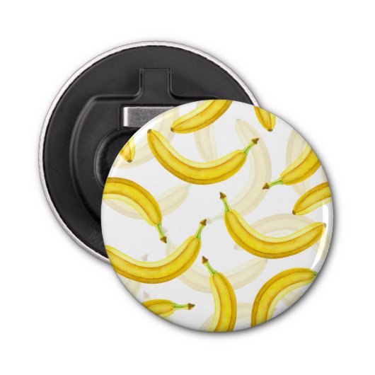 Bananen Button Flesopener (Voorkant)