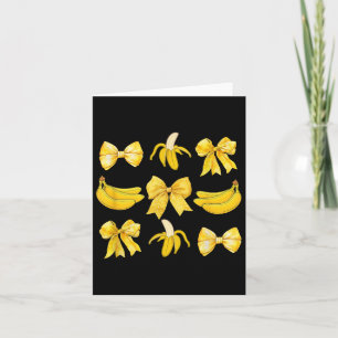 Bananen Coquette Strik Gele Bananen Festival Meisj Kaart