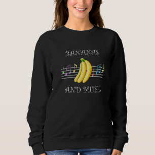 Bananen En Muziek Muzikant Sleutel Piano Vruchten Trui