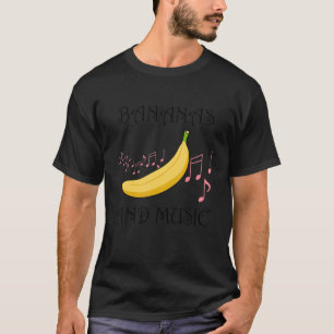 Bananen en Muzieknoten die exotisch fruit eten T-shirt