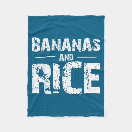 Bananen en rijst fleece deken (Voorkant)
