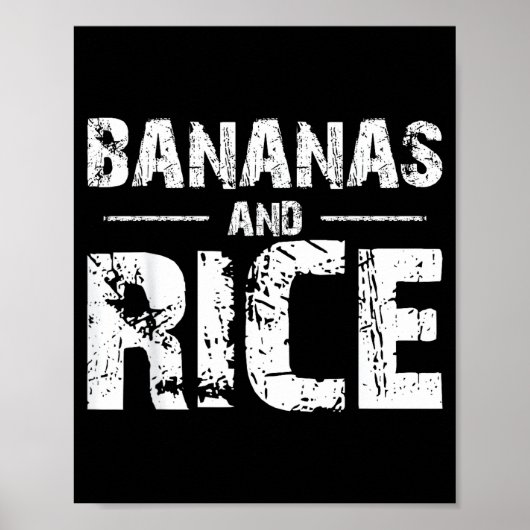 Bananen en rijst  poster (Voorkant)