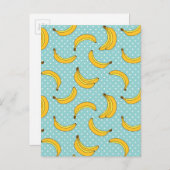 Bananen en Stippen van varkens Briefkaart (Voorkant / Achterkant)