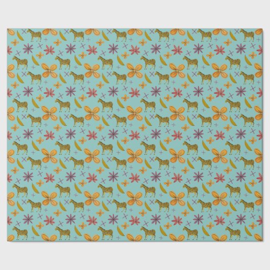 Bananen en zebra's cadeaupapier (Zoom)