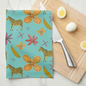 Bananen en zebra's theedoek (Quarter Fold)