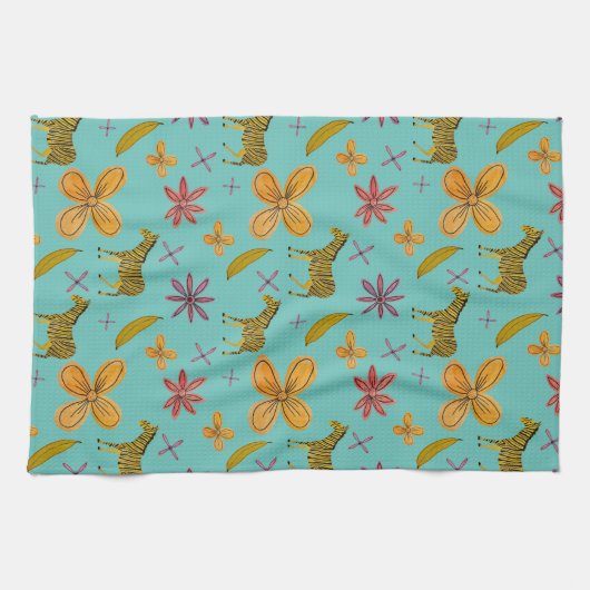 Bananen en zebra's theedoek (Horizontaal)