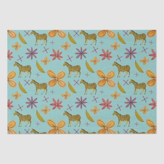 Bananen en zebra's tissuepapier (Voorkant)