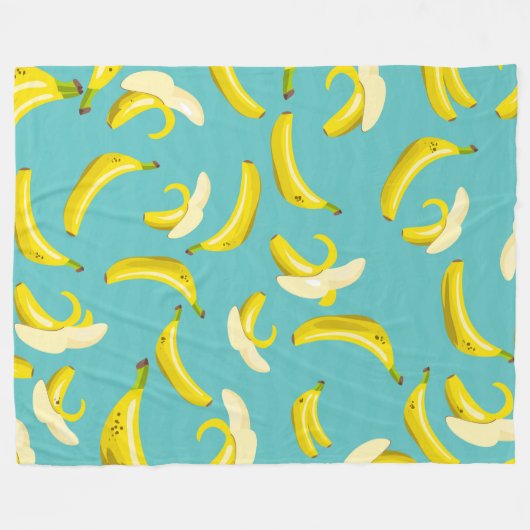 Bananen Fleece Deken (Voorkant (Horizontaal))