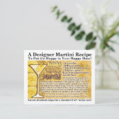 Bananen Foster Martini Recept Briefkaart (Staand voorkant)