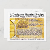 Bananen Foster Martini Recept Briefkaart (Voorkant / Achterkant)