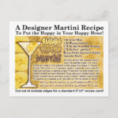 Bananen Foster Martini Recept Briefkaart (Voorkant)