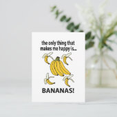 Bananen Fruit Grappige Bananen Briefkaart (Staand voorkant)