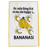 Bananen Fruit Grappige Bananen Medium Cadeauzakje (Voorkant)