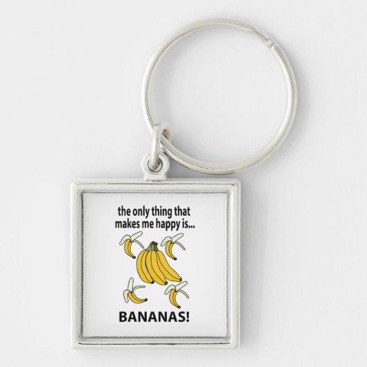 Bananen Fruit Grappige Bananen Sleutelhanger (Voorkant)