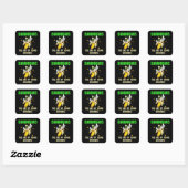 Bananen gaan bananen, grappig cool fruit vierkante sticker (Vel)