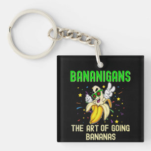 Bananen Gaan Bananen, Koel Geel Fruit Sleutelhanger