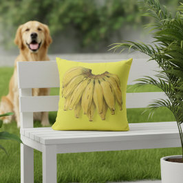 Bananen Gele Buitenkussen 40x40 cm