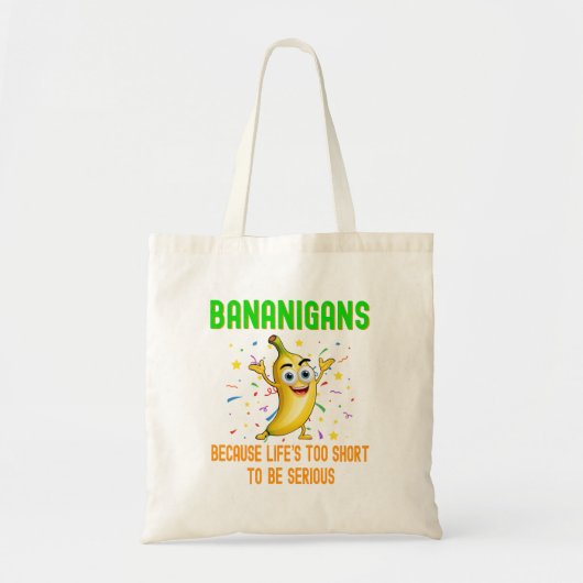 Bananen, Go Bananas, Positieve Vibes Confetti Tote Bag (Voorkant)