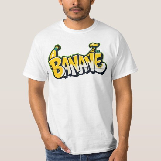 bananen, graffiti, vruchten, street art, urban t-shirt (Voorkant)