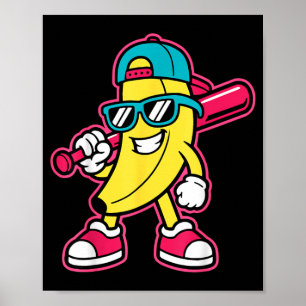 Bananen grappige cartoon kinderen jongeren jongens poster