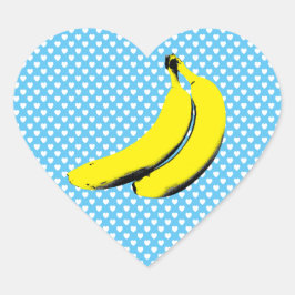 Bananen Hart Sticker