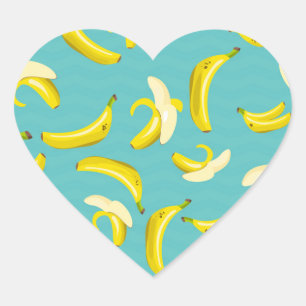 Bananen Hart Sticker
