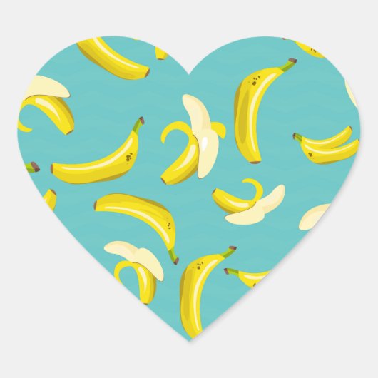 Bananen Hart Sticker (Voorkant)