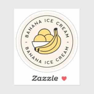 Bananen ijs esthetisch cute sticker