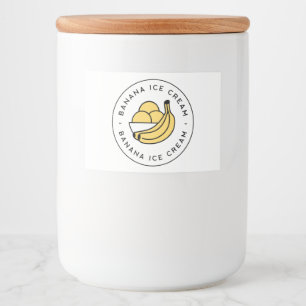 Bananen ijs smaak minimaal voedselcontainer etiket