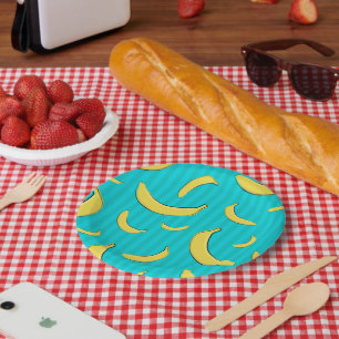 Bananen Illustratie Papieren Bordje