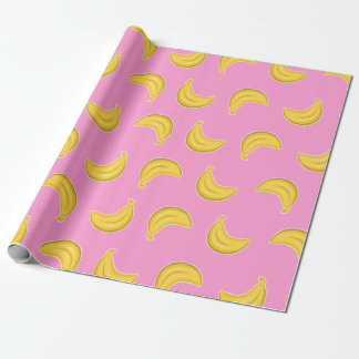 Bananen in roze cadeaupapier