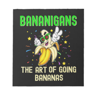 Bananen Kunst van het Gaan Bananen, Koele Gekke Ba Notitieblok