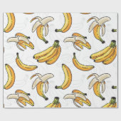 Bananen met naadloos patroon cadeaupapier (Vlak)