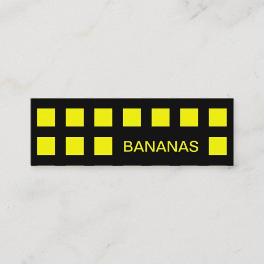 BANANEN (mod.vierkanten) Mini Visitekaartje (Voorkant)