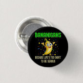 Bananen, Motivatie accessoire, Go Bananas Ronde Button 3,2 Cm (Voorkant /achterkant)