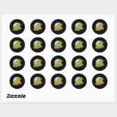 Bananen Nickname Gepersonaliseerde Achternaam Kled Ronde Sticker (Vel)