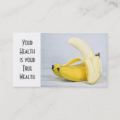 Bananen op grijs hout visitekaartje (Voorkant)