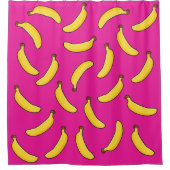 Bananen op roze douchegordijn (Voorkant)