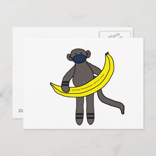 Bananen over je heen briefkaart (Voorkant / Achterkant)