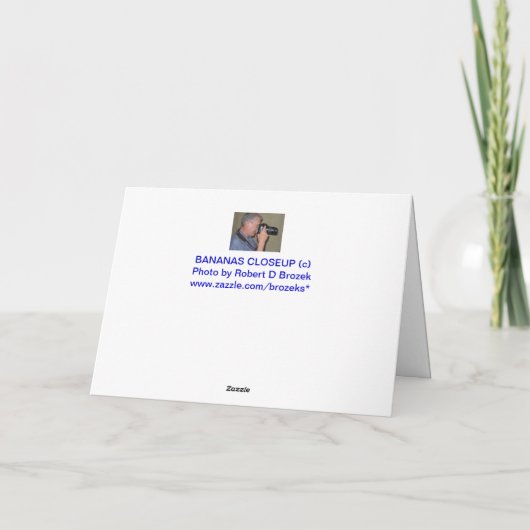 BANANEN OVER JE VERJAARDAG KAART (Achterkant)