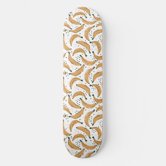 Bananen Patroon Gele Vrucht Trendy Artistiek Leuk Persoonlijk Skateboard (Voorkant)