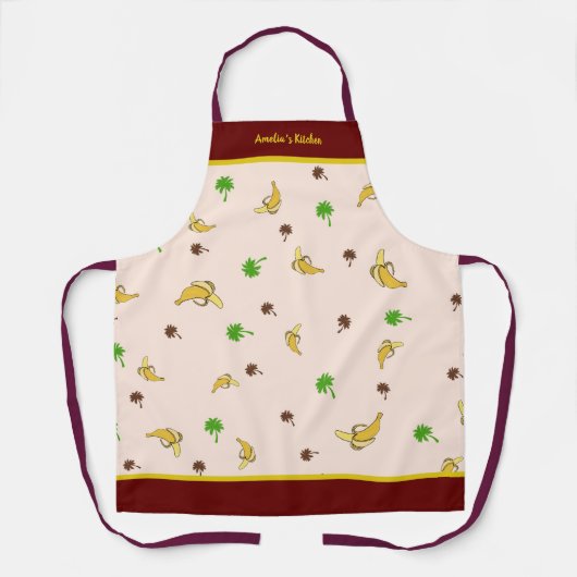 Bananen patroon schort (Voorkant)