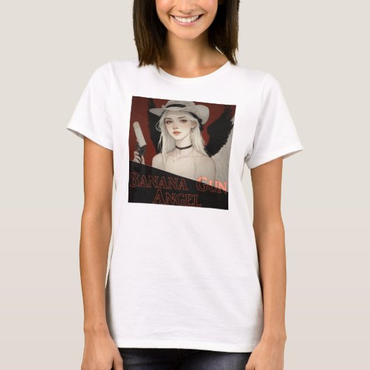 Bananen pistool engel t-shirt (Voorkant)