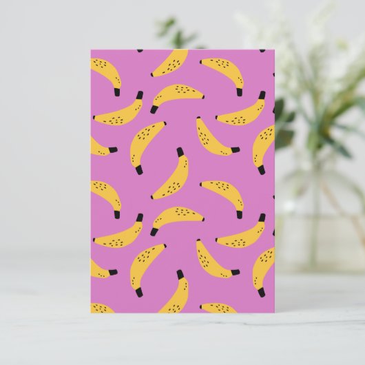 Bananen plat dank je kaart (Staand voorkant)