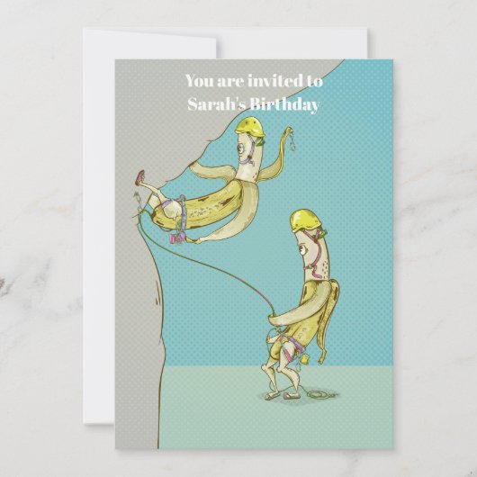 Bananen rock klimmen grappig fruit kaart (Voorkant)