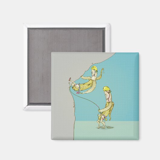 Bananen rock klimmen grappig fruit magneet (Voorkant / Achterkant)