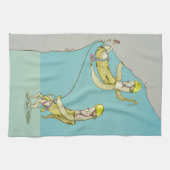 Bananen rock klimmen grappig fruit theedoek (Horizontaal)