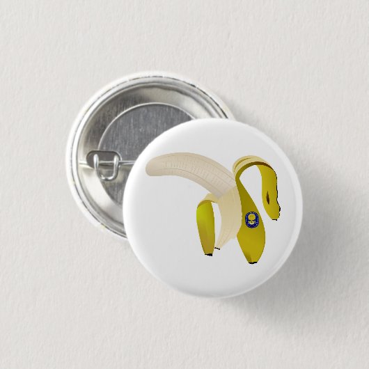 bananen ronde button 3,2 cm (Voorkant /achterkant)