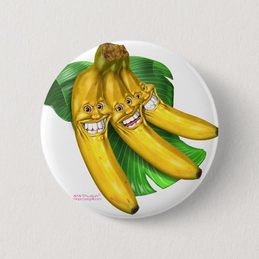 bananen ronde button 5,7 cm (Voorkant)