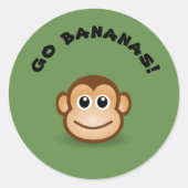 bananen ronde sticker (Voorkant)